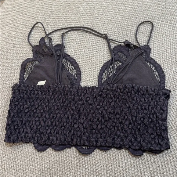 Free People Adella Bralette Dark Grey - Picture 3 of 4